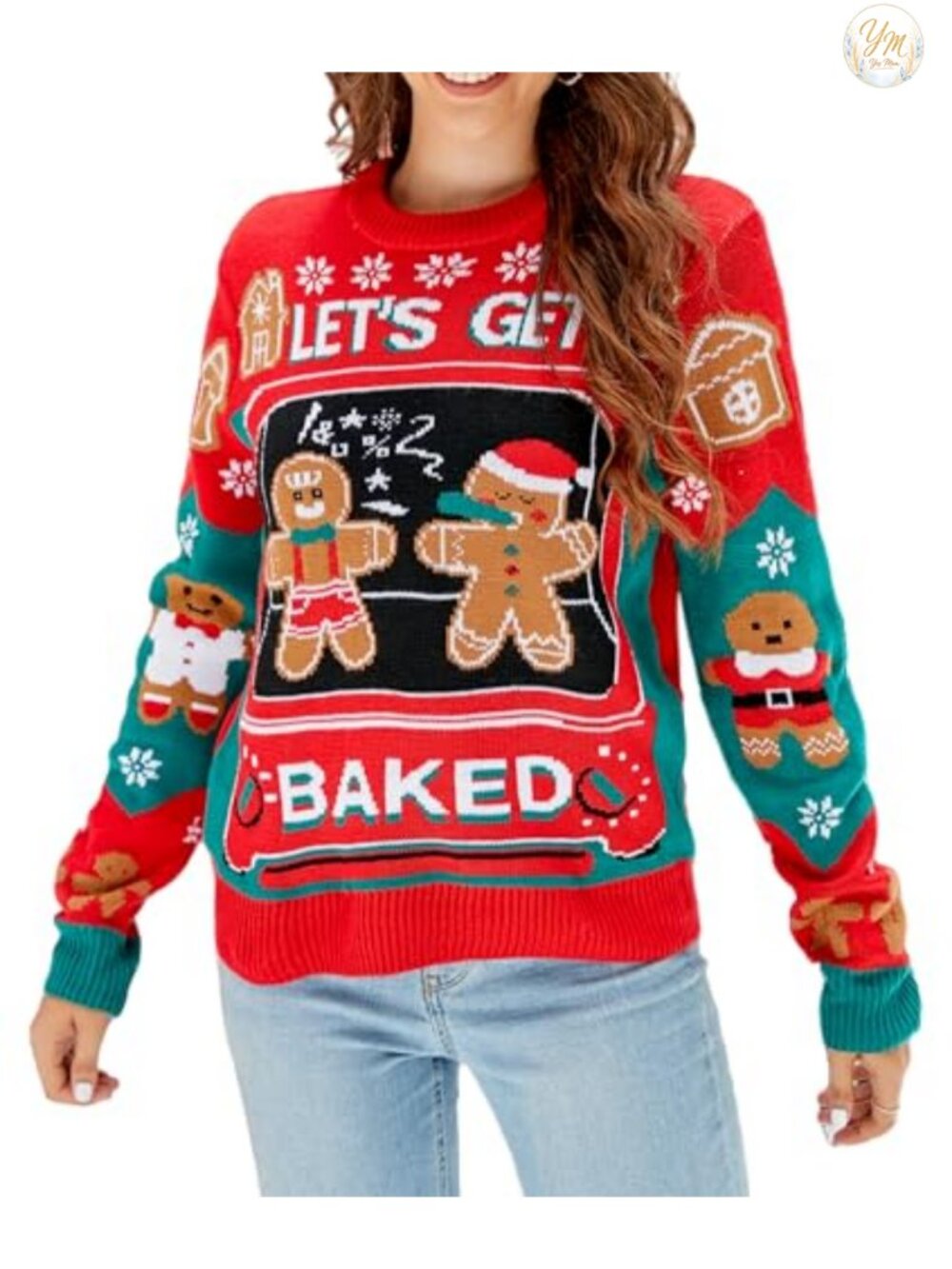 Cute Funny Tacky Ugly Christmas Sweater Pullover Lightweight Warm
